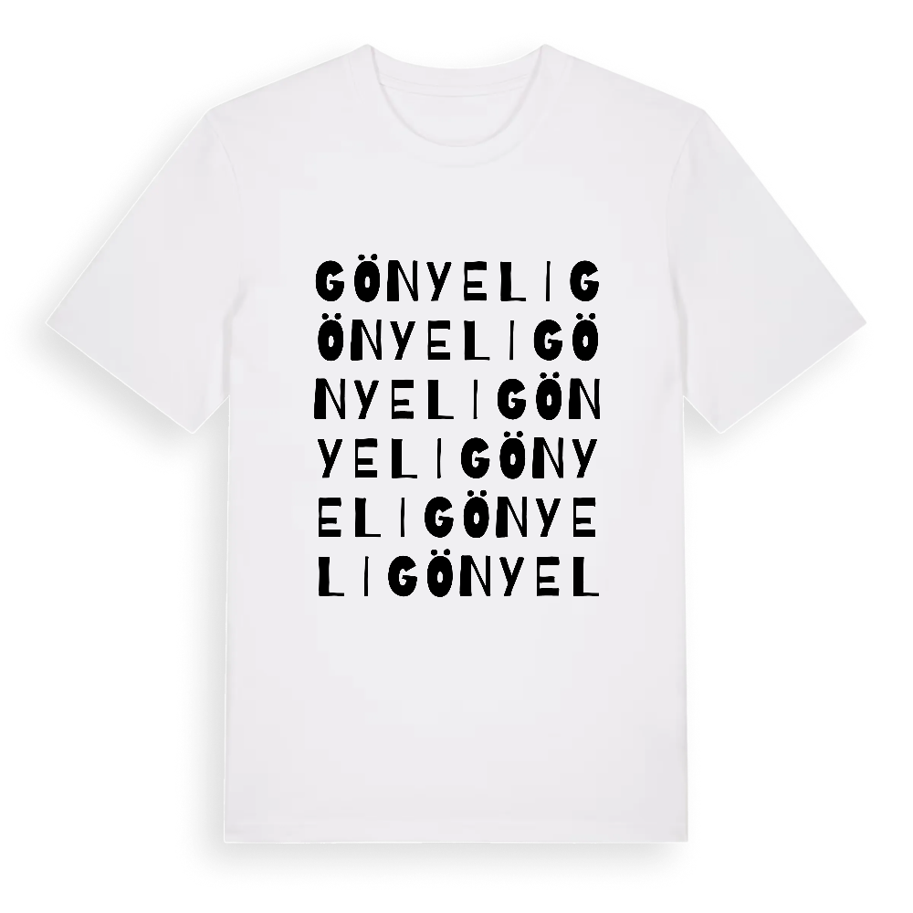 Gönyeli ordlek t-shirt – White, i miljö