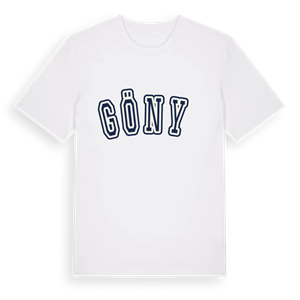 Gönyű college t-shirt – ekologisk bomull t-shirt från Pinshirt