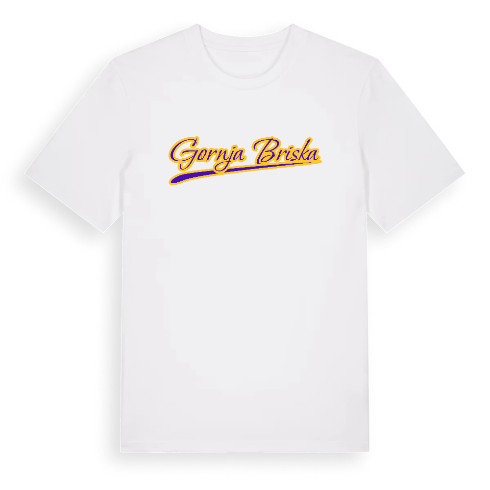 Gornja Briska baseball t-shirt – White, i miljö