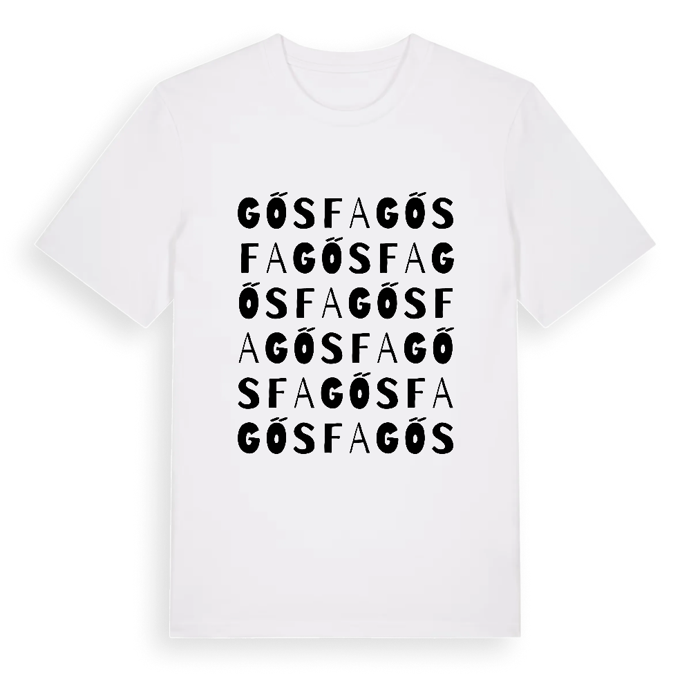 Gősfa ordlek t-shirt – White, i miljö