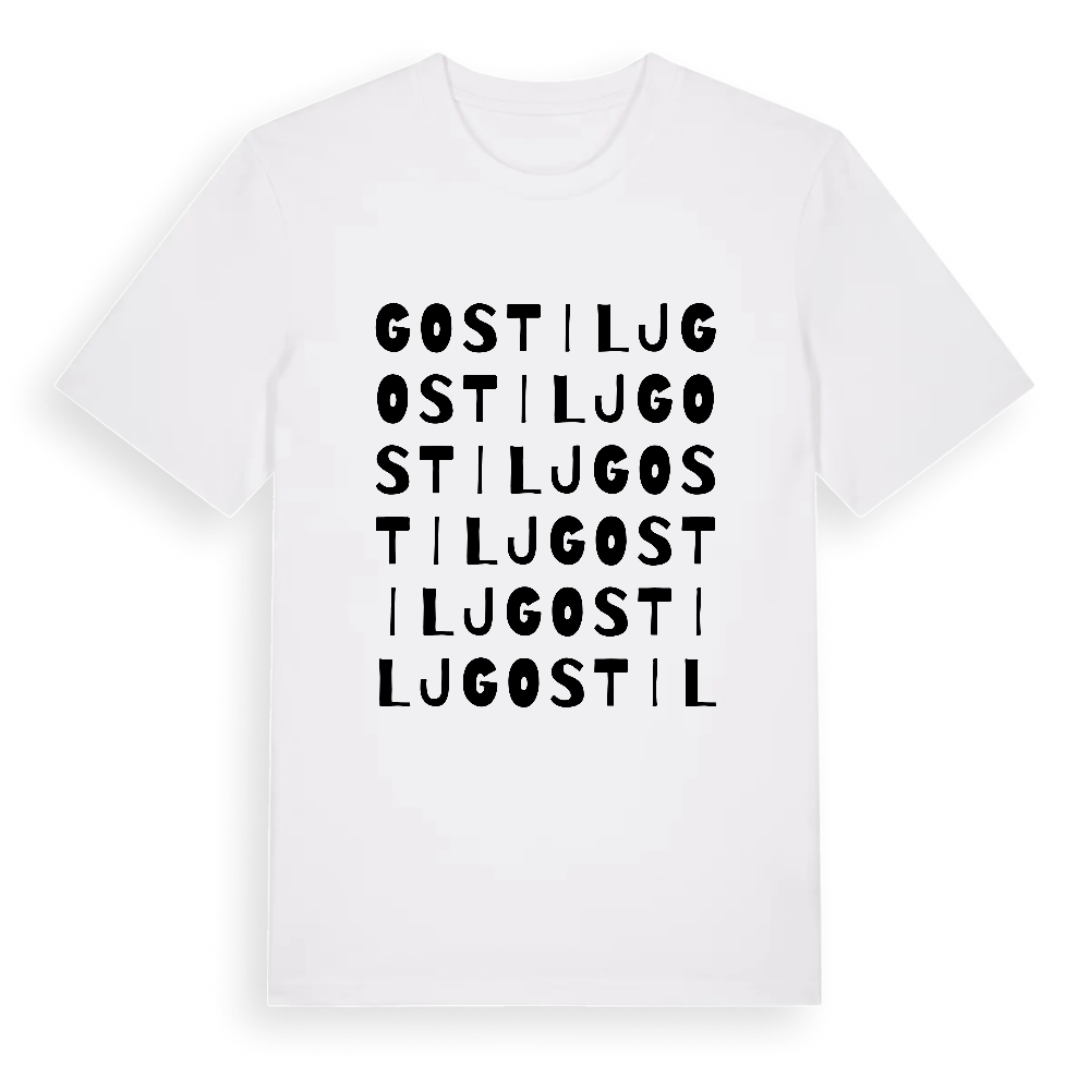 Gostilj ordlek t-shirt – White, i miljö