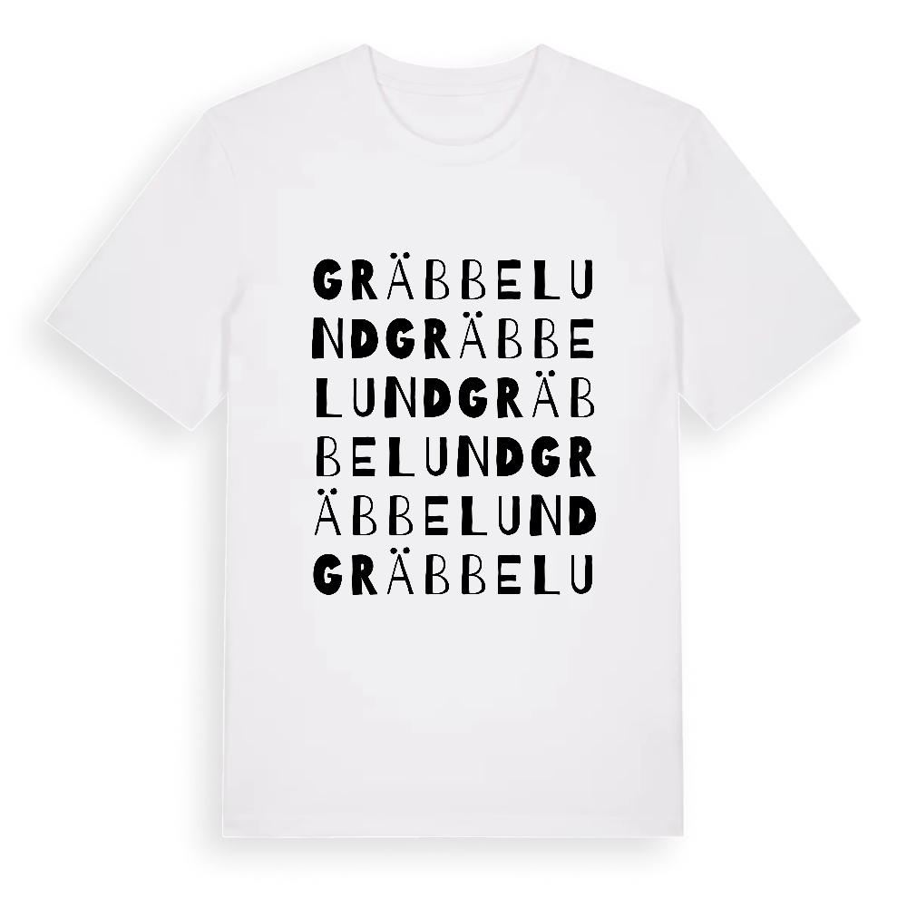 Gräbbelund ordlek t-shirt – White, i miljö