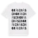 White t-shirt med Gråbenåsen ordlek t-shirt