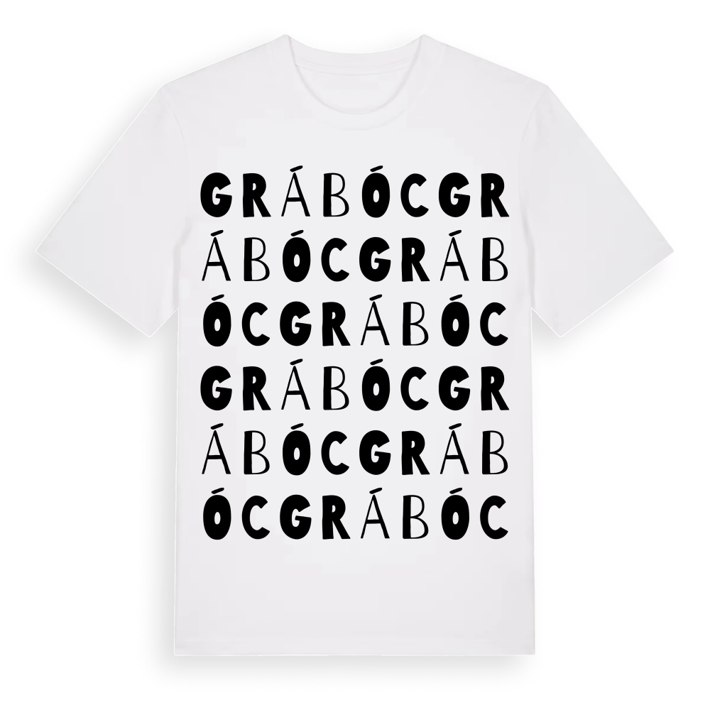 Grábóc ordlek t-shirt – White, i miljö