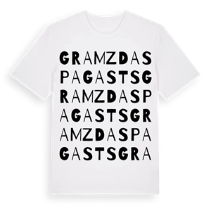 Gramzdas pagasts ordlek t-shirt – ekologisk bomull t-shirt från Pinshirt