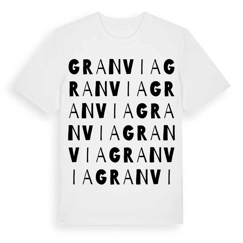 Gran Via ordlek t-shirt – White, i miljö