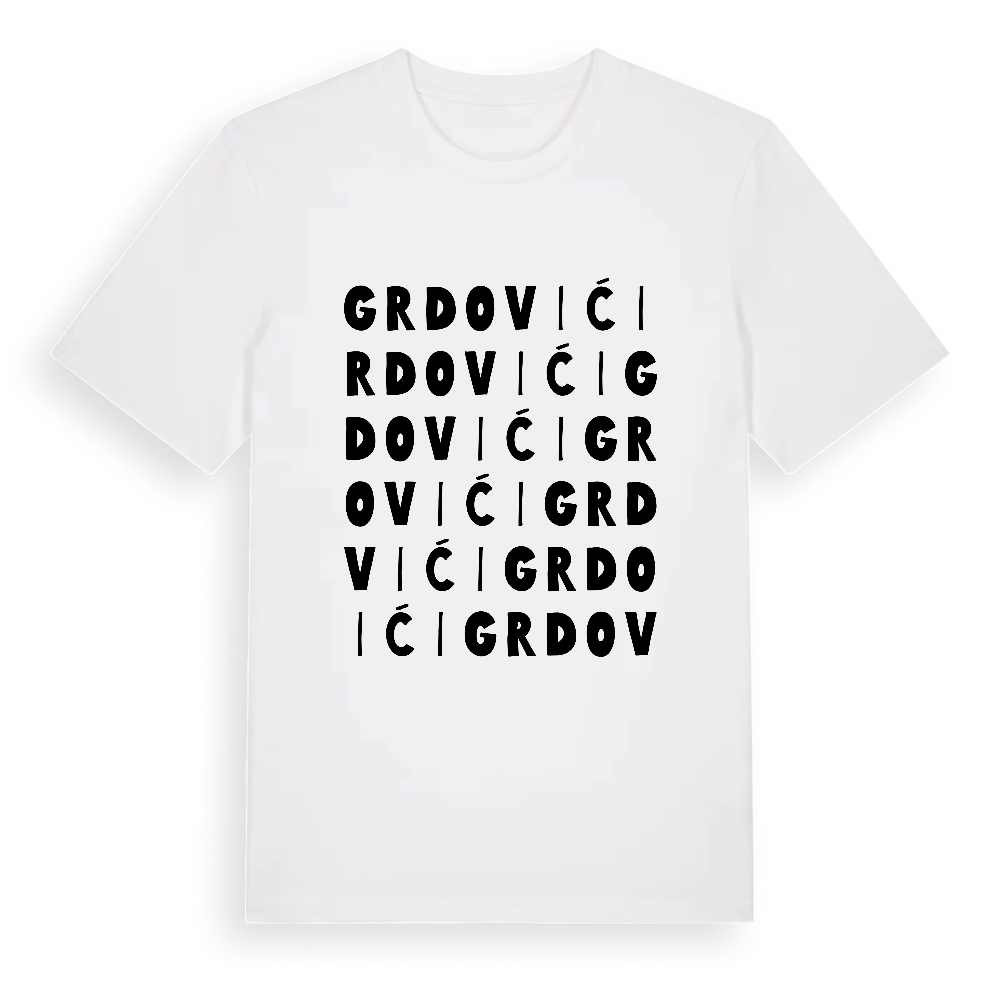 Grdovići ordlek t-shirt – White, i miljö