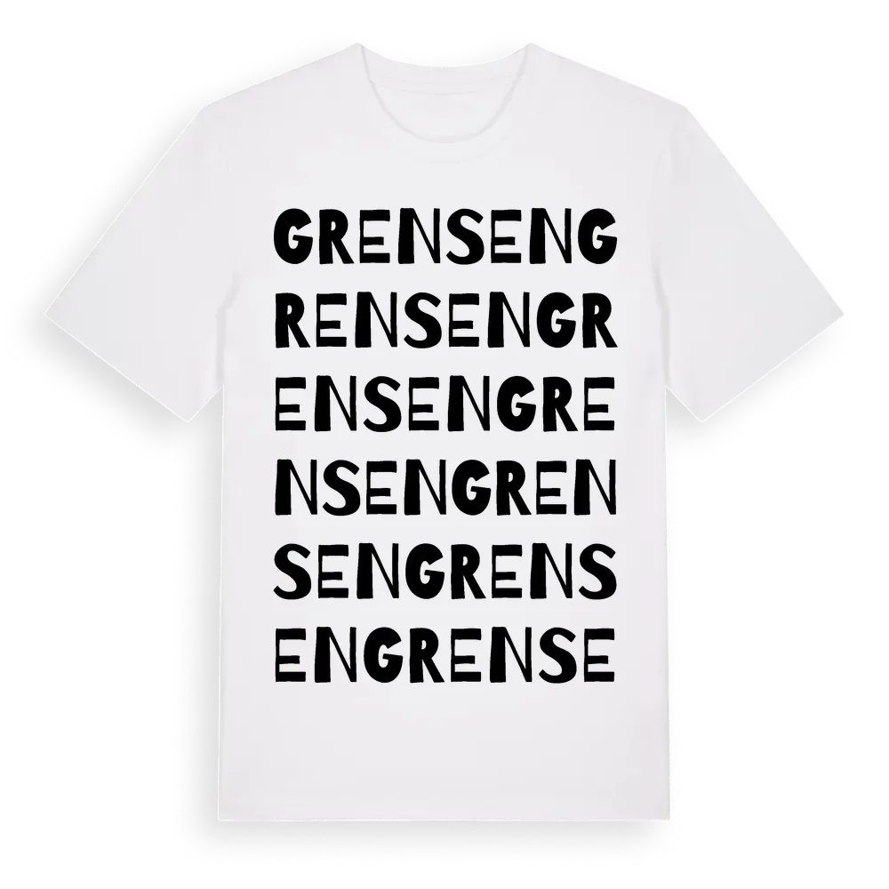 Grensen ordlek t-shirt i miljö