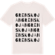 Vintage White t-shirt med Grenskojan ordlek t-shirt