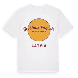 Grobiņas pagasts cirkel t-shirt – ekologisk bomull t-shirt från Pinshirt