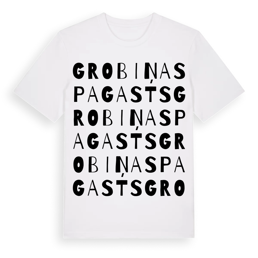 Grobiņas pagasts ordlek t-shirt – White, i miljö