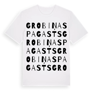 Grobiņas pagasts ordlek t-shirt – ekologisk bomull t-shirt från Pinshirt