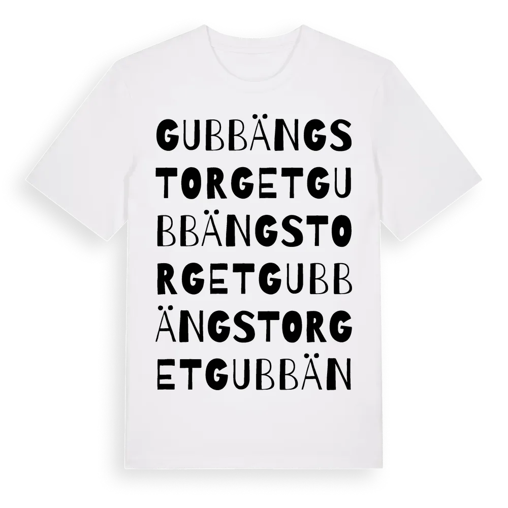 Gubbängstorget ordlek t-shirt i miljö