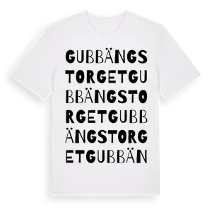 Gubbängstorget ordlek t-shirt – ekologisk bomull t-shirt från Pinshirt