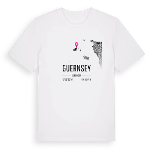 Guernsey karta t-shirt – ekologisk bomull t-shirt från Pinshirt