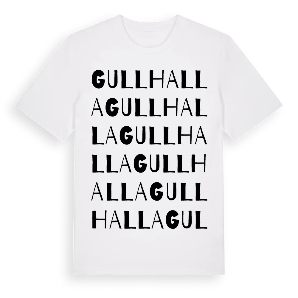 Gullhalla ordlek t-shirt i miljö