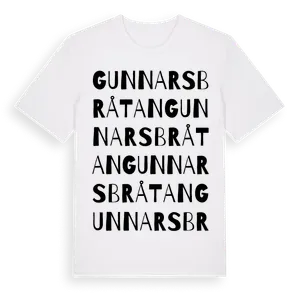 Gunnarsbråtan ordlek t-shirt – ekologisk bomull t-shirt från Pinshirt