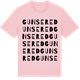 Pink Cotton t-shirt med Gunsered ordlek t-shirt