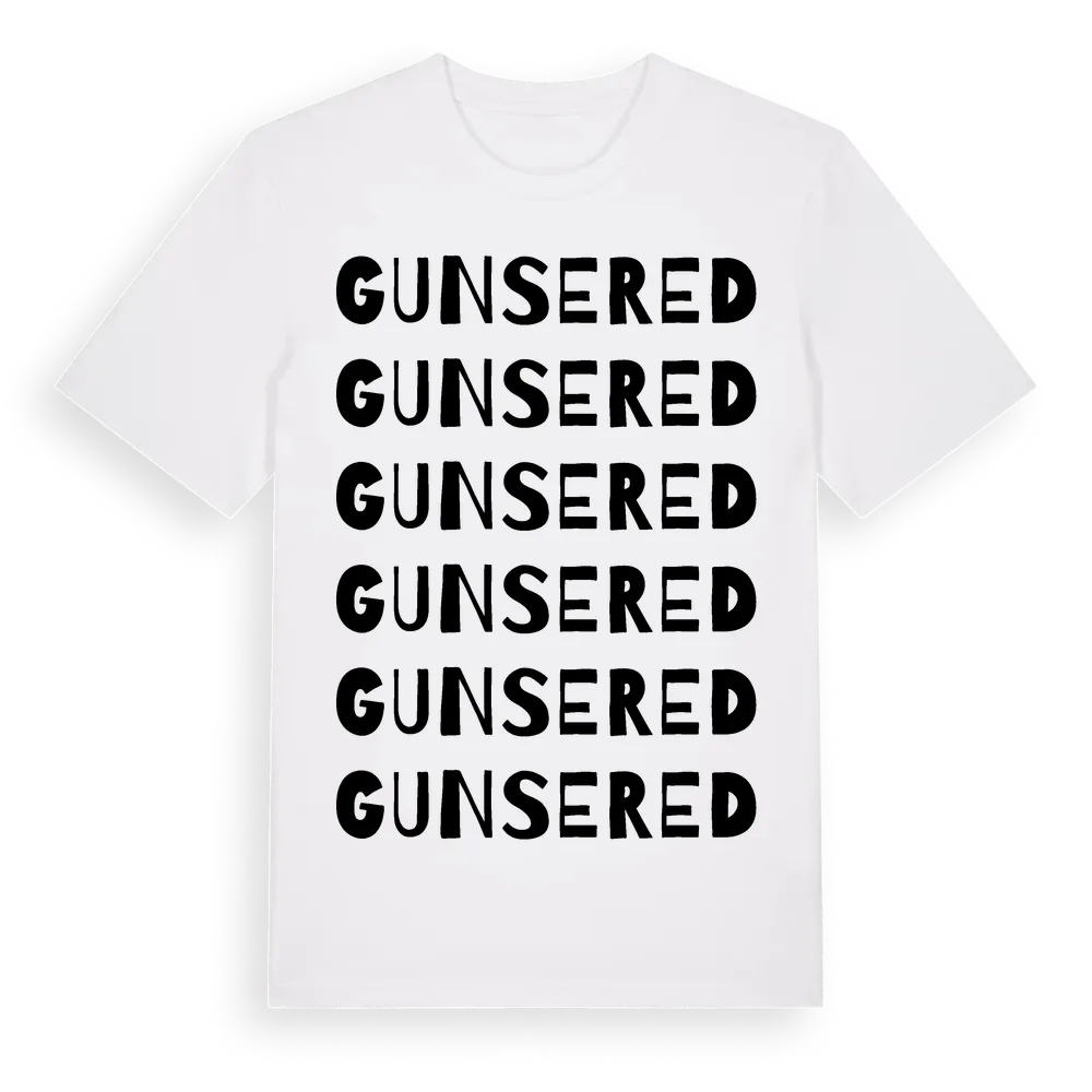 Gunsered ordlek t-shirt i miljö
