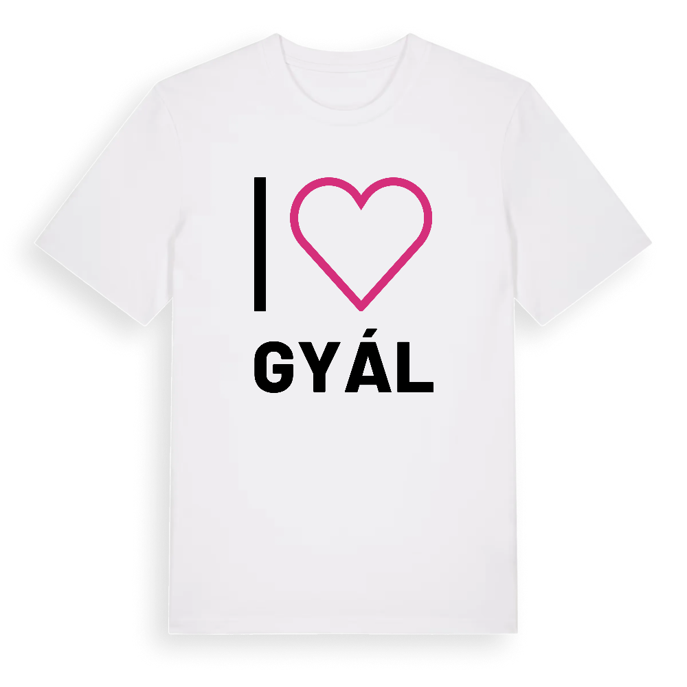Jag älskar Gyál t-shirt stort tryck – White, i miljö