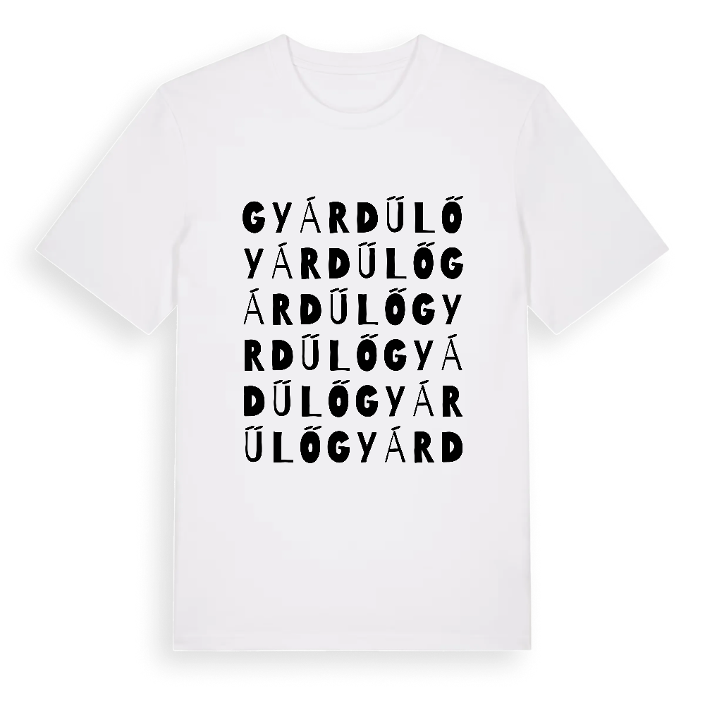 Gyárdűlő ordlek t-shirt – White, i miljö
