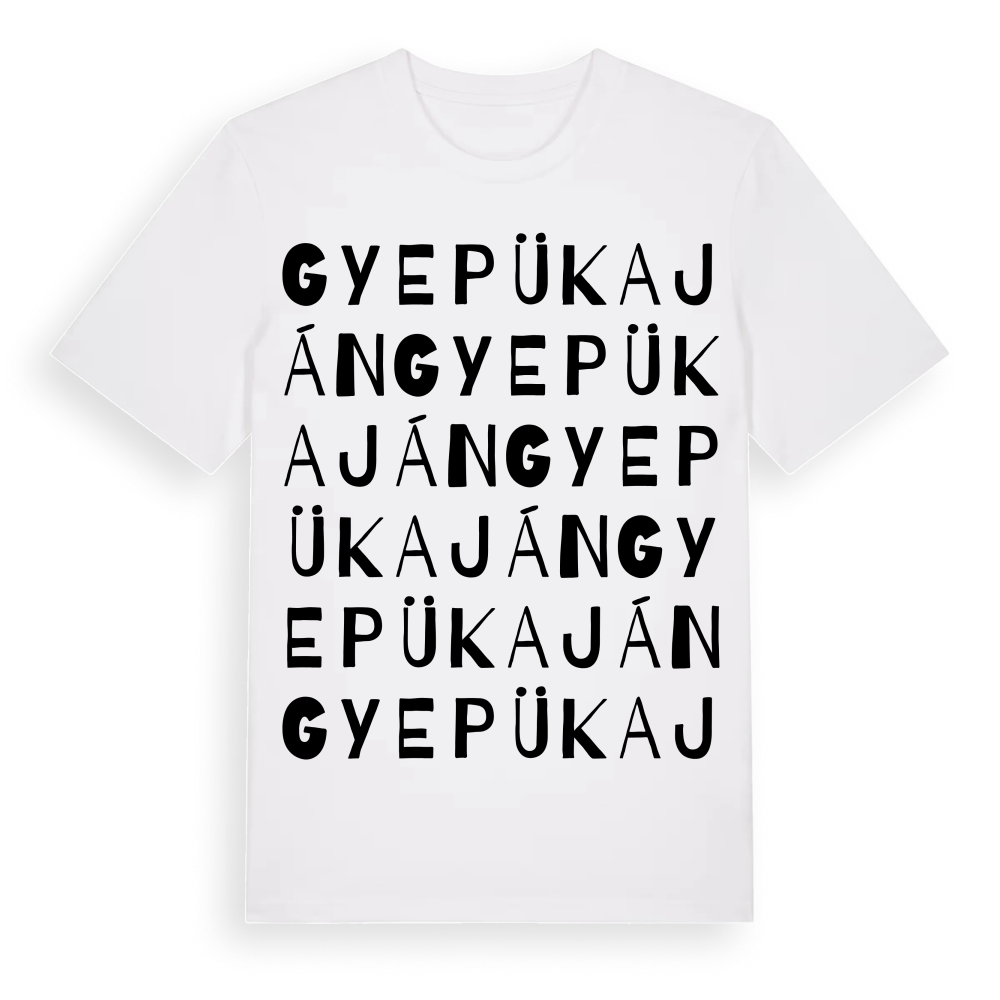 Gyepükaján ordlek t-shirt – White, i miljö