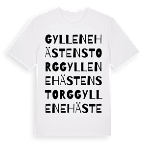 Gyllene Hästens torg ordlek t-shirt – ekologisk bomull t-shirt från Pinshirt