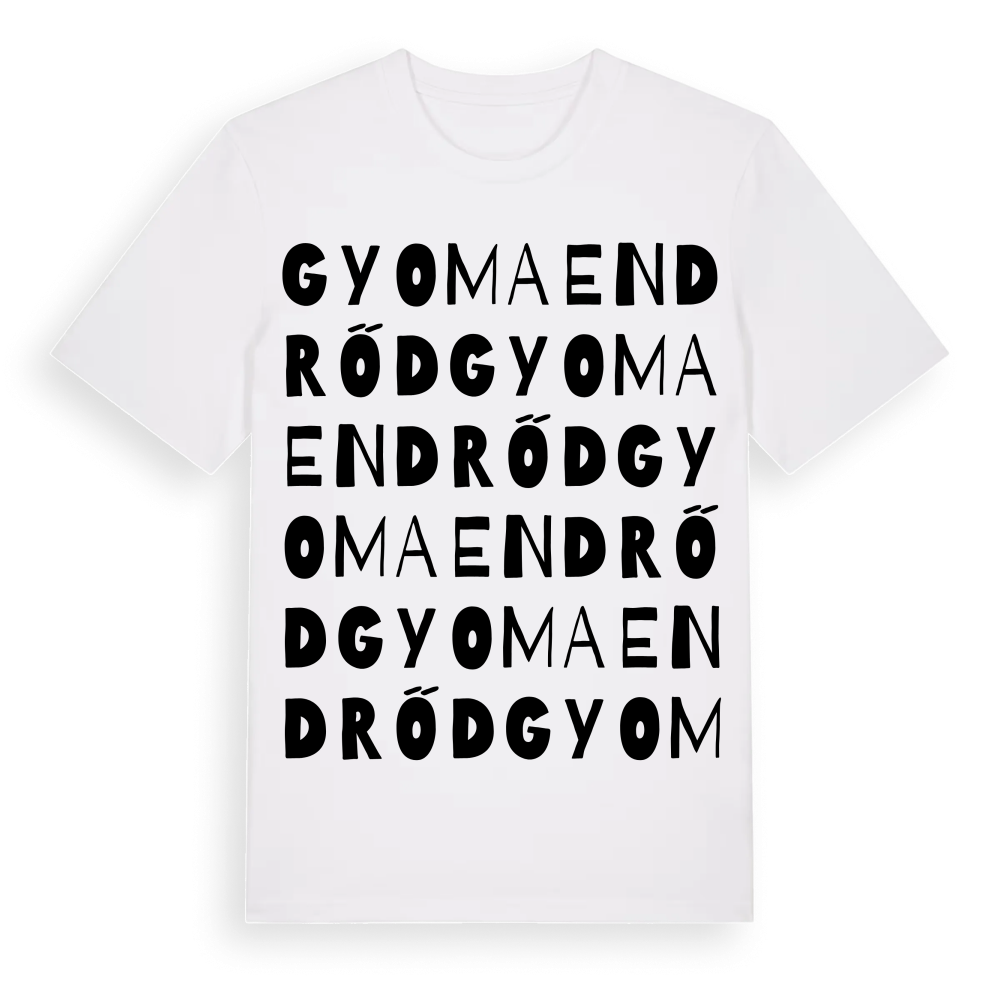 Gyomaendrőd ordlek t-shirt – White, i miljö