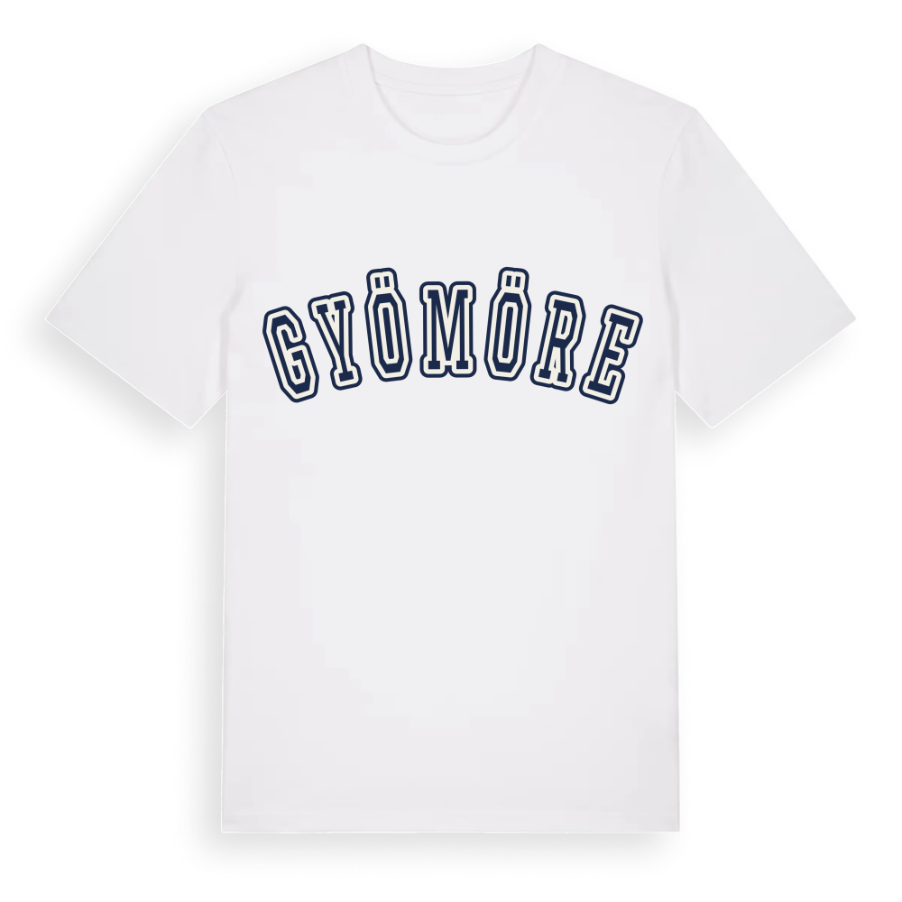 Gyömöre college t-shirt – White, i miljö