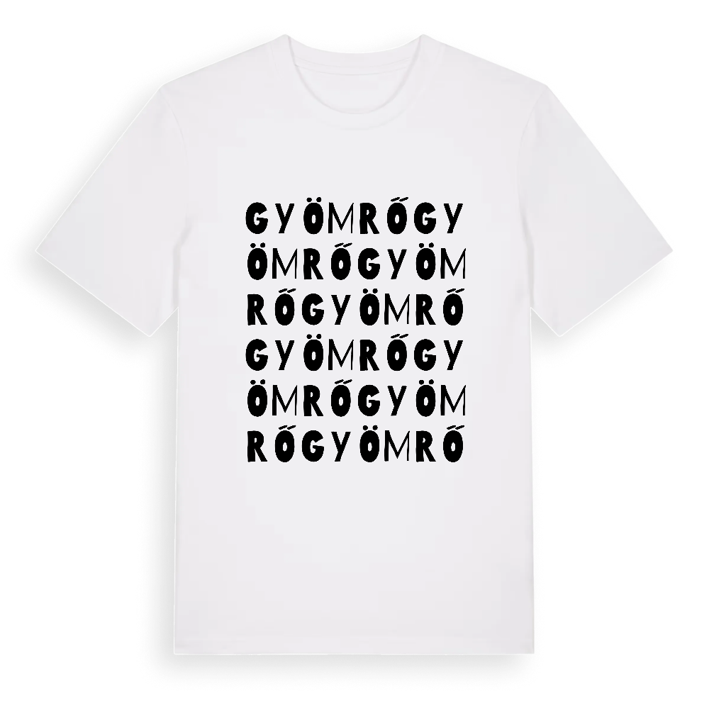 Gyömrő ordlek t-shirt – White, i miljö