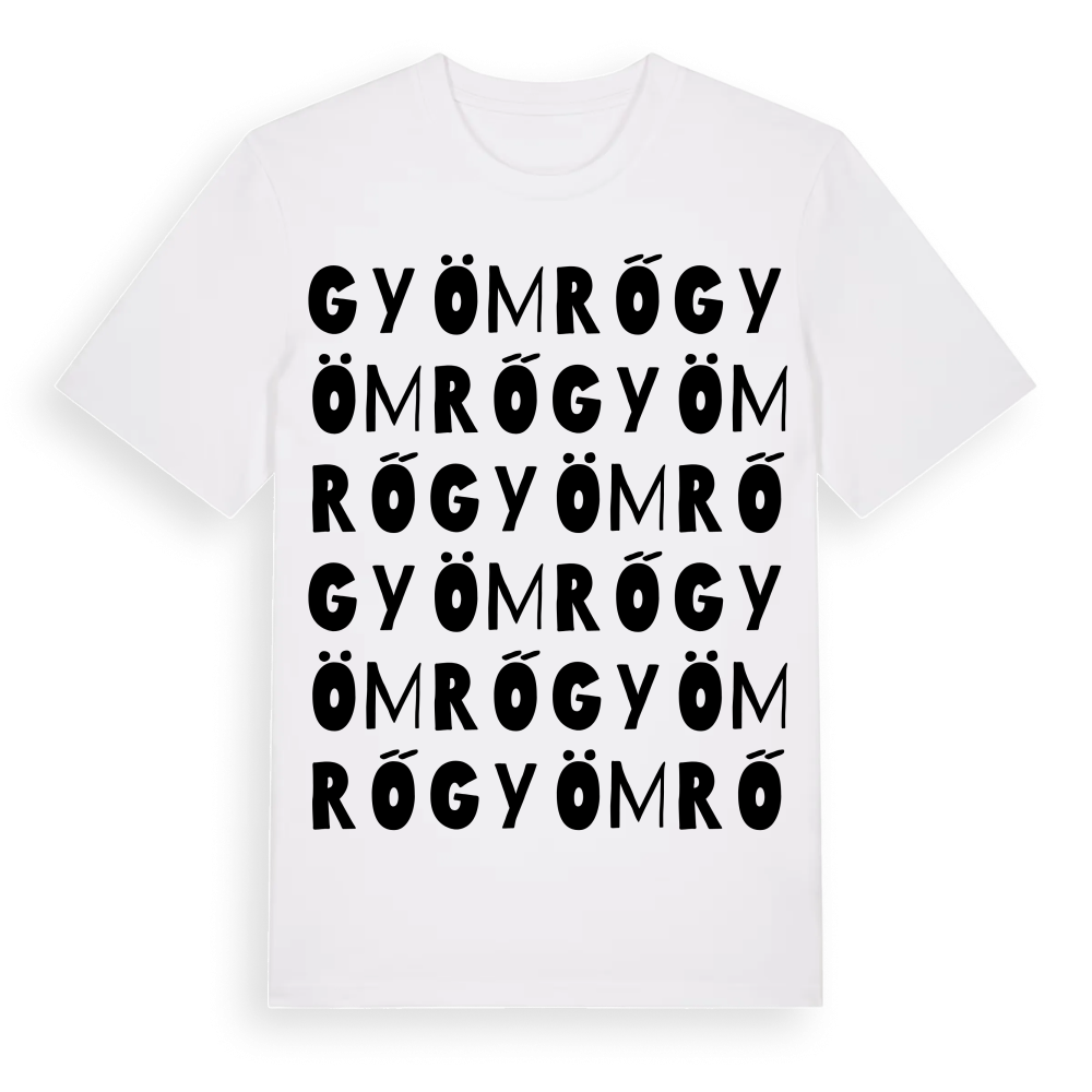Gyömrő ordlek t-shirt – White, i miljö
