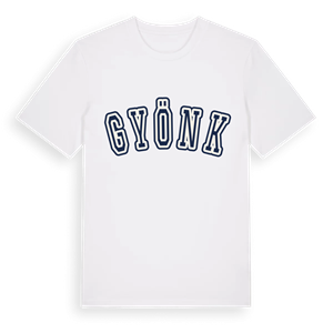 Gyönk college t-shirt – ekologisk bomull t-shirt från Pinshirt