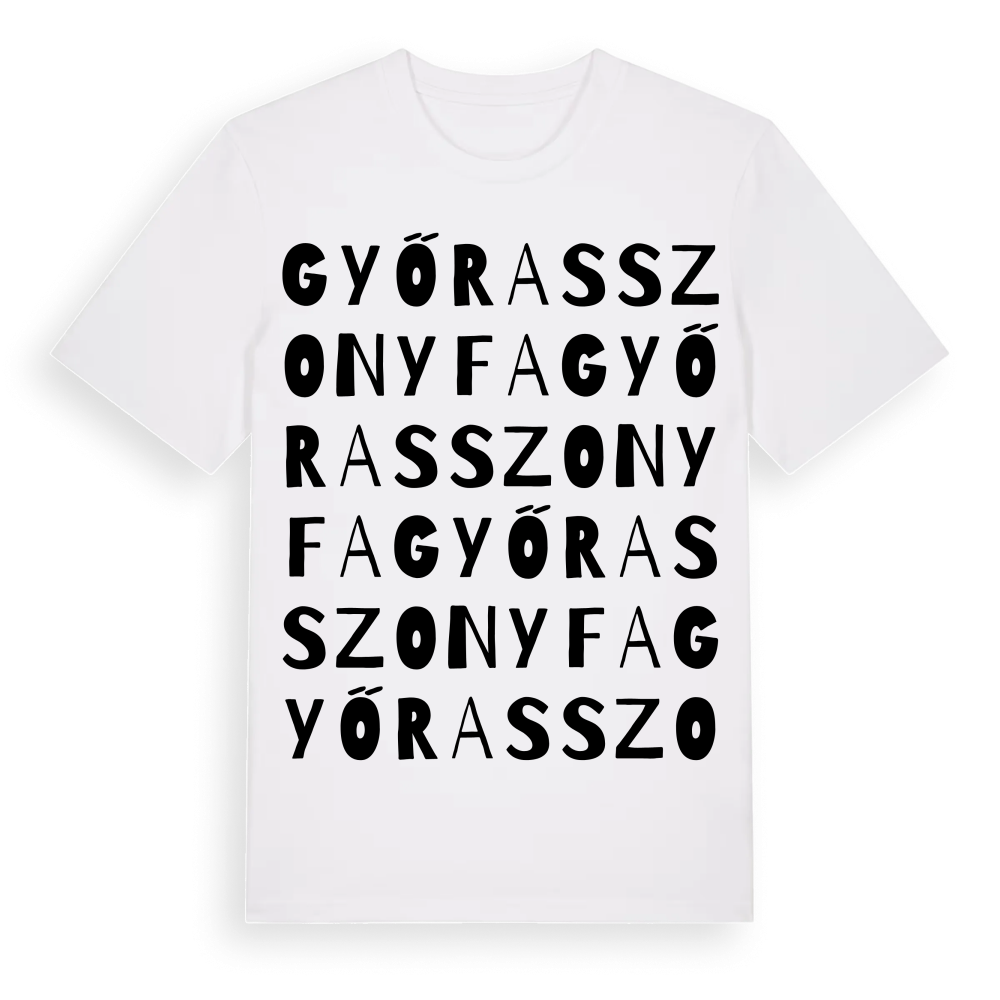 Győrasszonyfa ordlek t-shirt – White, i miljö