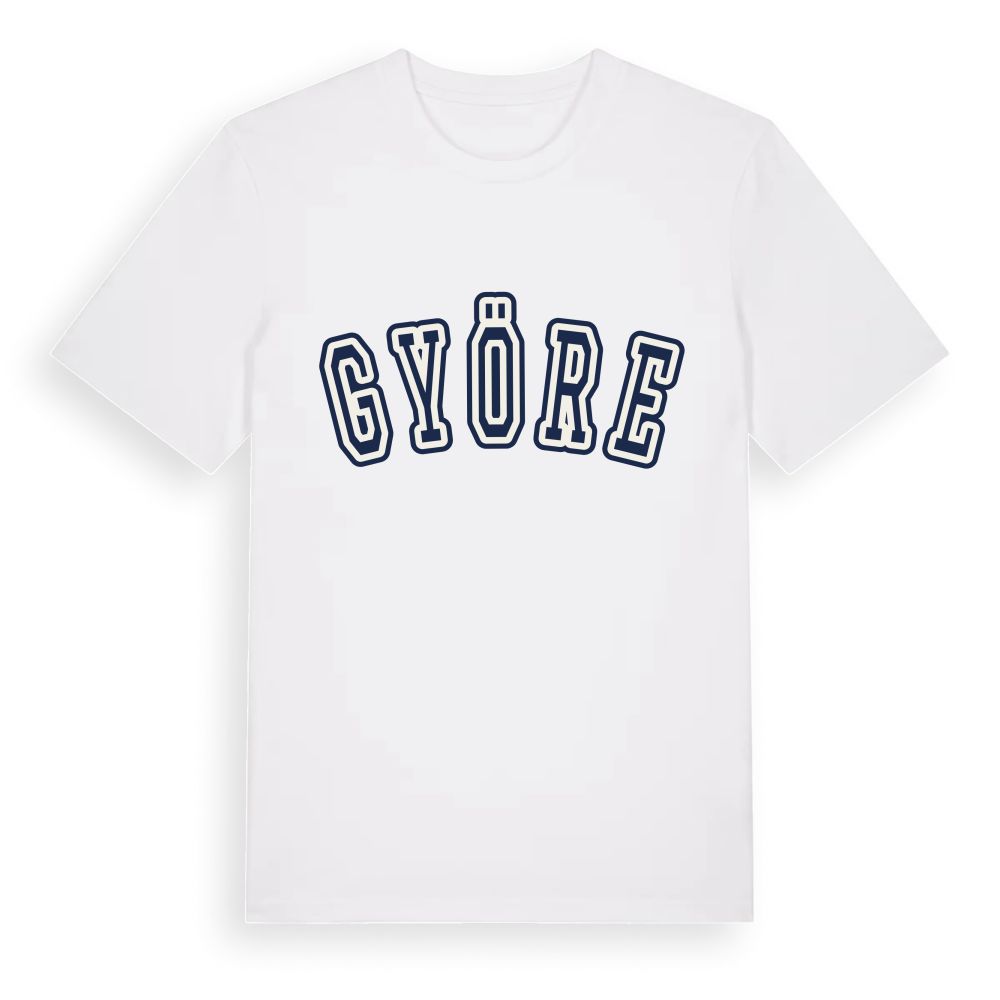 Györe college t-shirt – White, i miljö