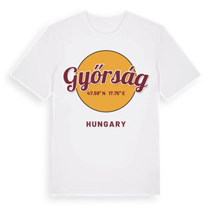 Győrság cirkel t-shirt – ekologisk bomull t-shirt från Pinshirt