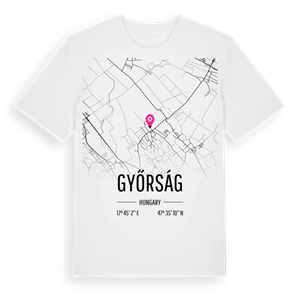 Győrság karta t-shirt – ekologisk bomull t-shirt från Pinshirt