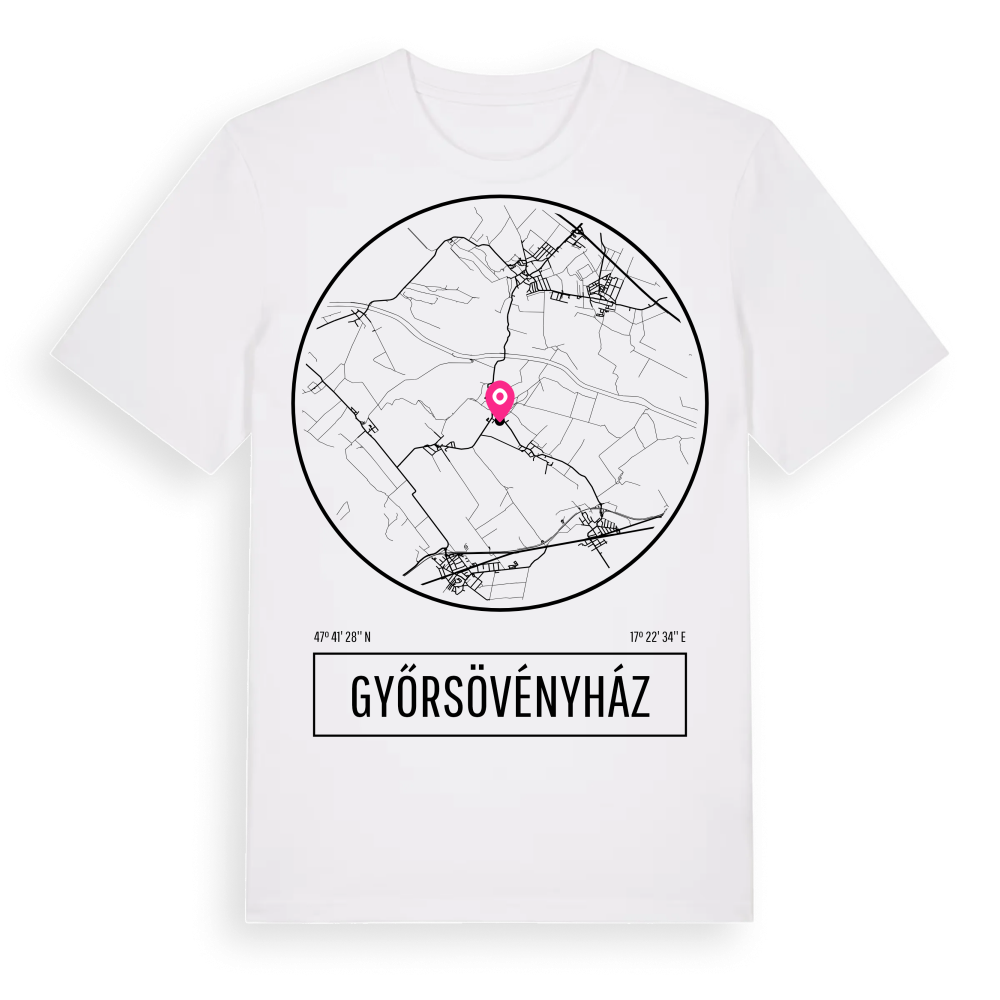 Győrsövényház t-shirt – White, i miljö