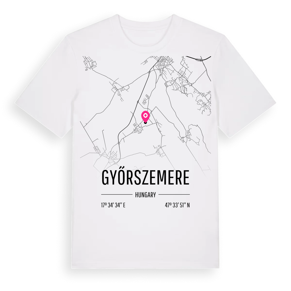 Győrszemere karta t-shirt – White, i miljö