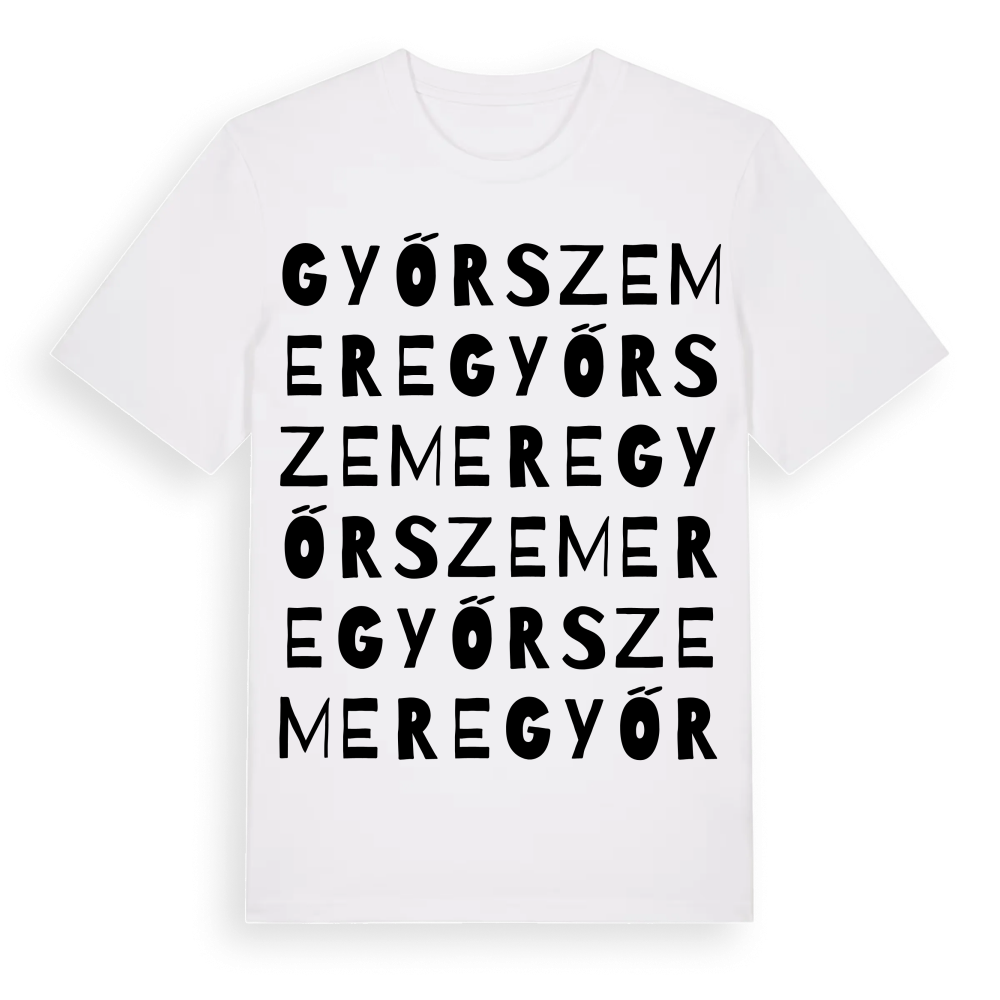 Győrszemere ordlek t-shirt – White, i miljö