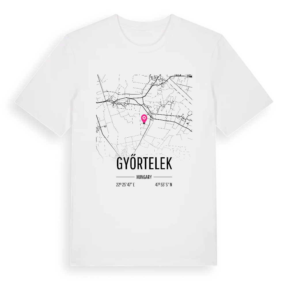Győrtelek karta t-shirt – White, i miljö