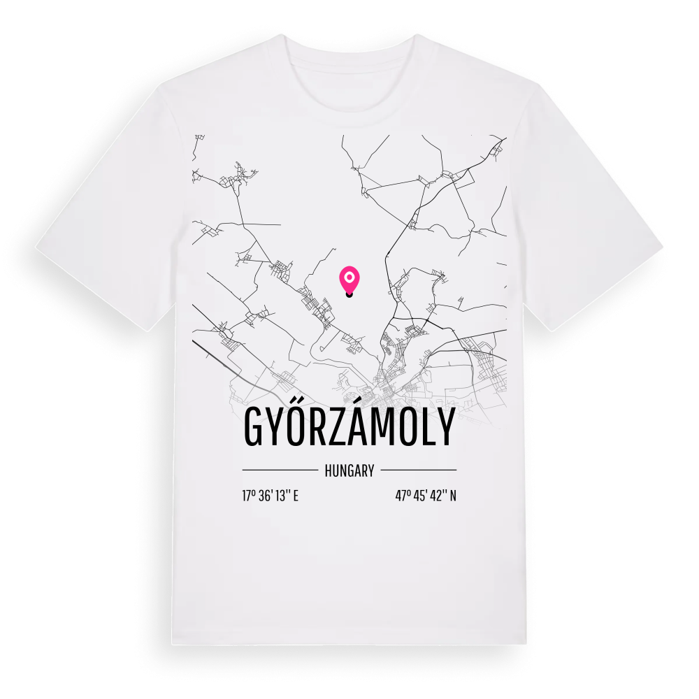 Győrzámoly karta t-shirt – White, i miljö