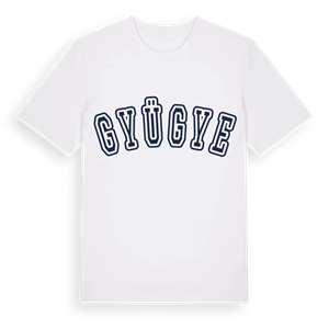 Gyügye college t-shirt – ekologisk bomull t-shirt från Pinshirt