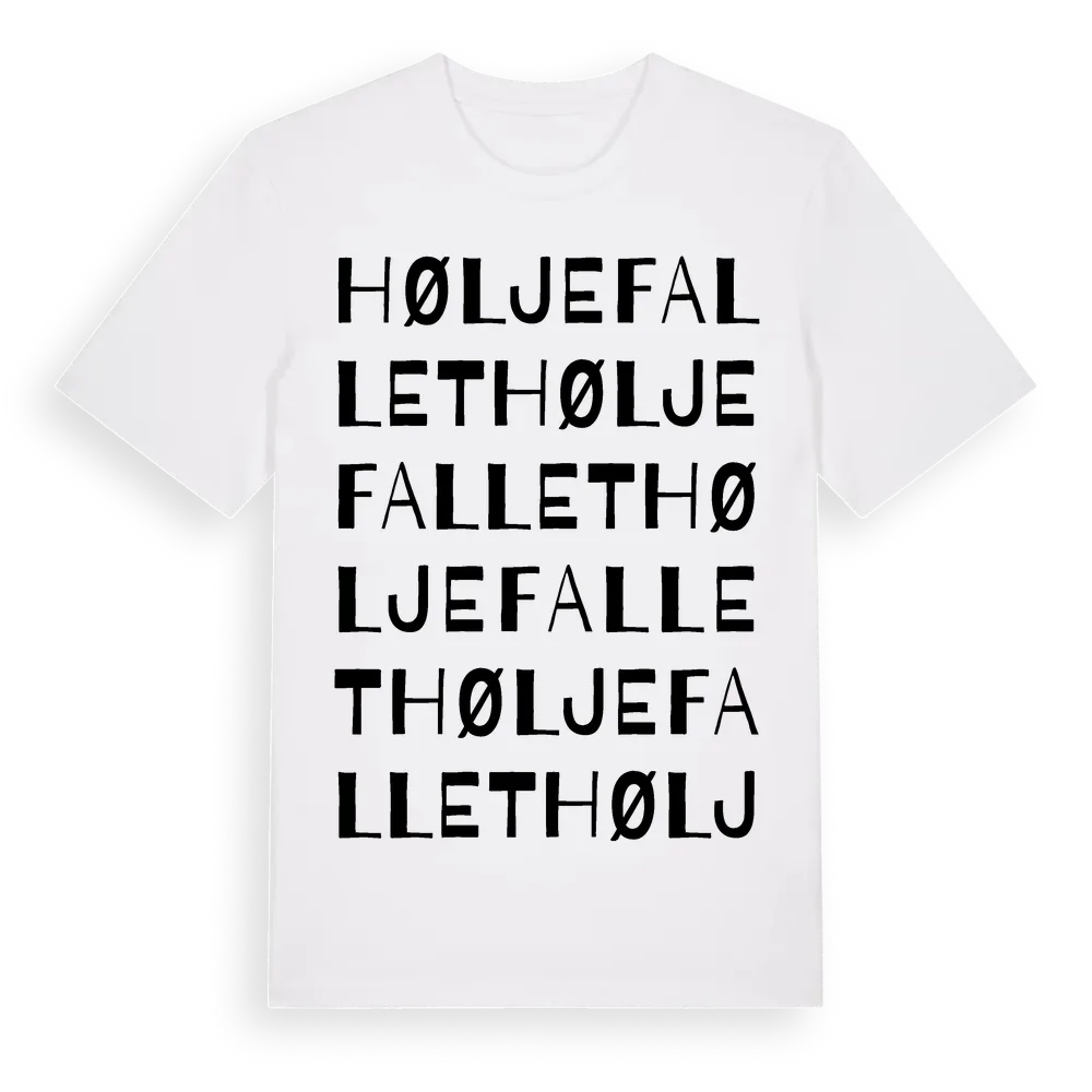 Høljefallet ordlek t-shirt i miljö