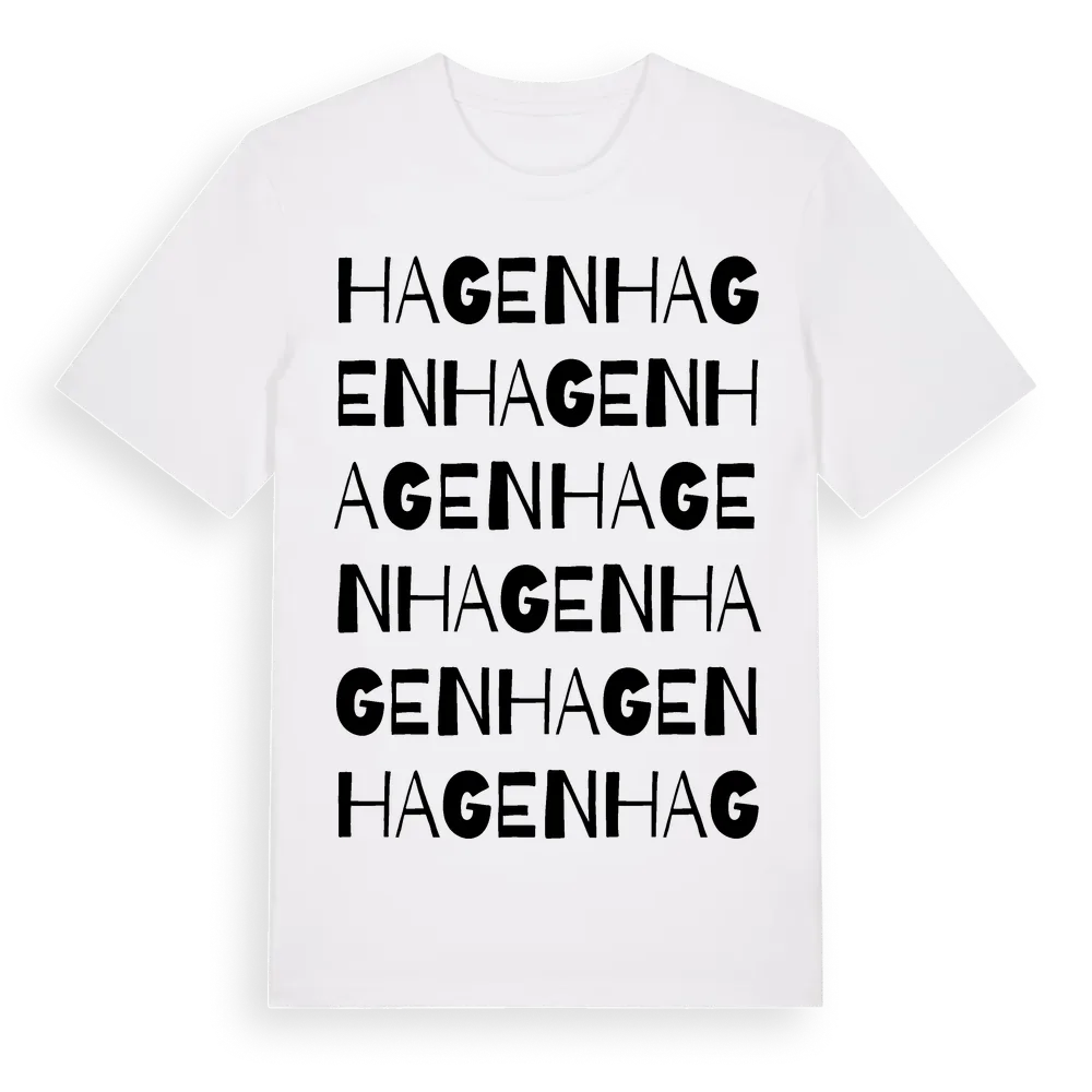 Hagen ordlek t-shirt i miljö