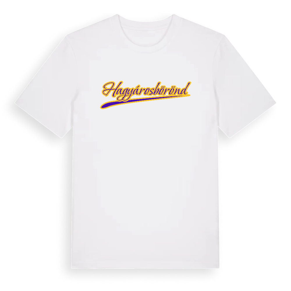 Hagyárosbörönd baseball t-shirt – White, i miljö