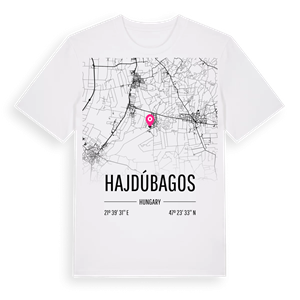 Hajdúbagos karta t-shirt – ekologisk bomull t-shirt från Pinshirt