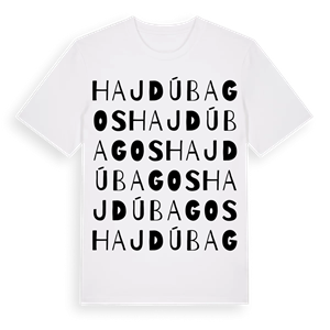Hajdúbagos ordlek t-shirt – ekologisk bomull t-shirt från Pinshirt