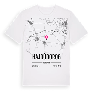 Hajdúdorog karta t-shirt – ekologisk bomull t-shirt från Pinshirt