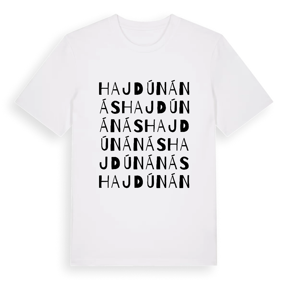 Hajdúnánás ordlek t-shirt – White, i miljö