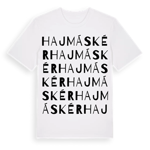 Hajmáskér ordlek t-shirt – ekologisk bomull t-shirt från Pinshirt